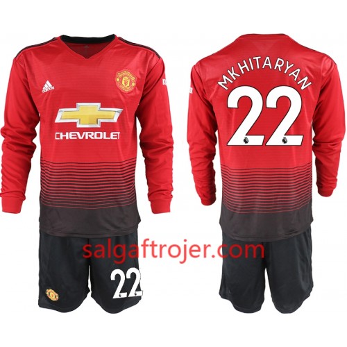 Manchester United Fodboldtrøjer MKHITARYAN 22 Børn Hjemmebanesæt 2018/19 Langærmet Manchester United Fodboldtrøjer MKHITARYAN 22 Børn Hjemmebanesæt 2018/19 Langærmet